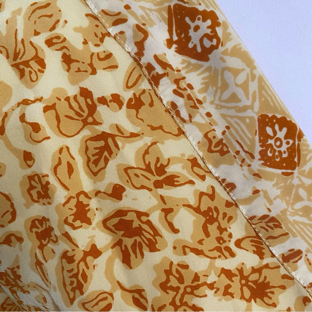 NATALIE MARTIN GOLDEN YELLOW BROWN PRINT LONG KIMONO ROBE DUSTER COVERUP - Picture 7 of 8